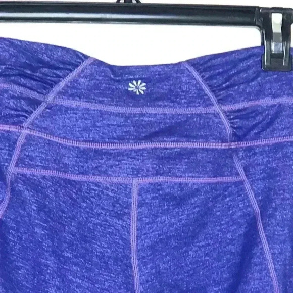 Athleta Purple Blue Heathered Cropped Leggings XS - Picture 5 of 9